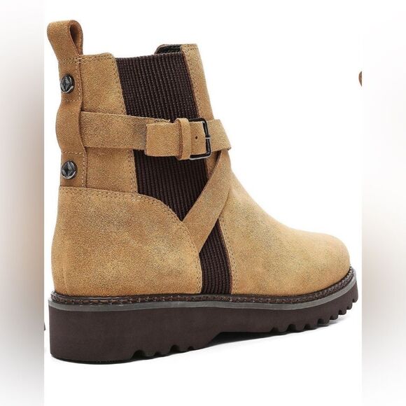 Donald Pliner buckled suede bootie - Picture 2 of 5